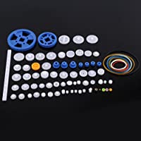 Kit de Engranajes de Motor- Plástico de Gusano Doble- para DIY Robot Juguetes(80)